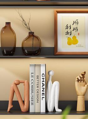 现代简约客厅壁龛书架开放格摆件高档酒店民宿样板房小众软装饰品