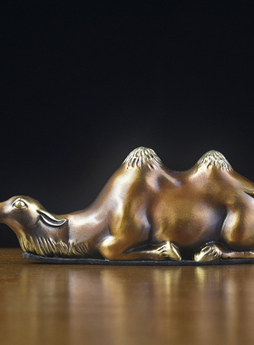 黄铜骆驼摆件家居客厅办公室