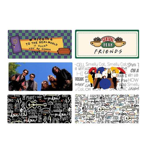 2025年新款滑鼠垫老友记大滑鼠垫桌垫办公防滑锁边加厚工位滑鼠垫 - 图0