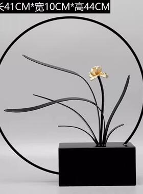 新中式书房氛围布置高端摆件宋代美学客厅酒柜博古架软装饰品摆设