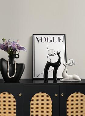 贝汉美入户玄关装饰摆件花瓶轻奢高级客厅电视柜家居乔迁新居礼品