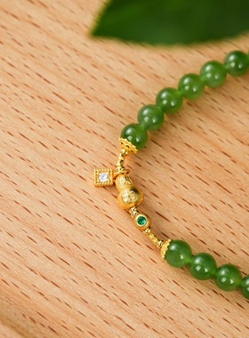 云上叙4 DS95570 -和田玉DIY手串-多样性发其一-约6mm（甄选）