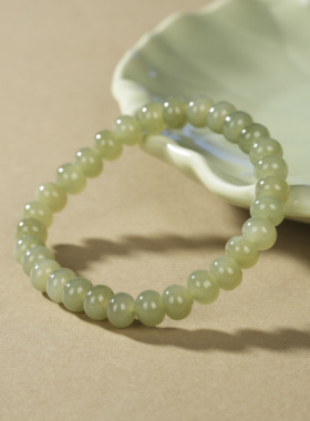 云上叙11 DS71872-和田玉手串多样性发一件-7.5x5.5mm（甄选）