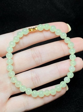 云上叙4 DS25384-和田玉DIY单圈手串-多样性发一件-5mm（甄选）