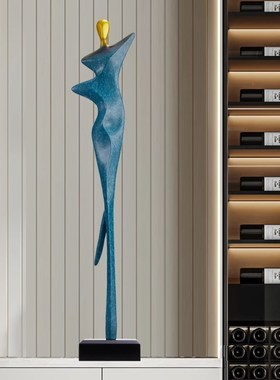 玄关人形艺术壁龛细高装饰大摆件客厅入户瘦长型轻奢抽象雕塑落地