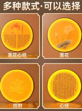 led佛像背光灯佛龛圆形投射灯心经灯菩萨背后佛光圈佛龛背后装饰