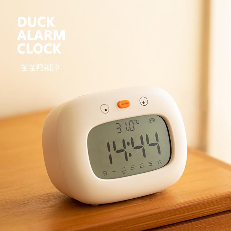 Strange Duck | Alarm Clock 怪怪鸭 贪睡闹钟 氛围夜灯 温度计时 - 图2