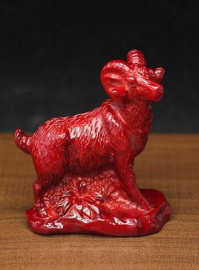 五行属木树脂十二生肖兔羊猪亥卯未三合局三合贵人家用办公室摆件