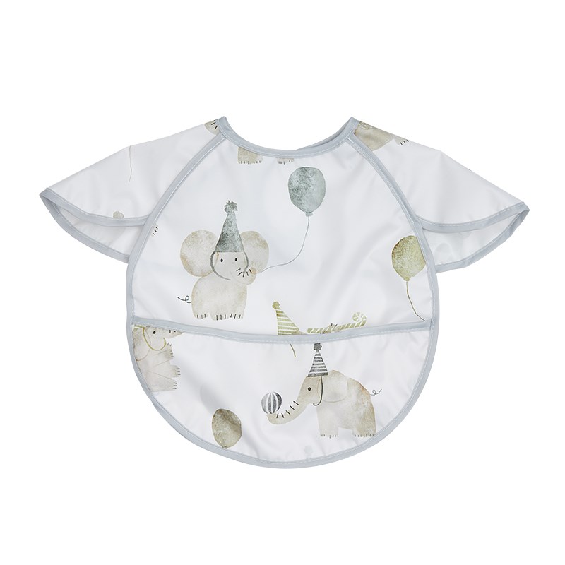 Baby smock bib children l baby girl eating baby food meal pocket reverse waterproof anti-dirty apron autumn and winter