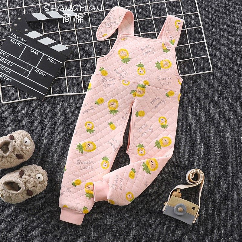 儿童纯棉三层保暖裤夹棉宝宝秋冬保暖背J带秋裤男女童开裆加厚秋,淘宝优惠券,粉丝福利购,淘宝优惠卷