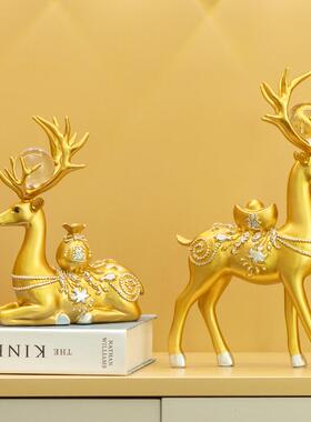 引进财富宝鹿桌面饰品轻奢高端入口客厅电视柜酒柜搬迁新家葫芦装