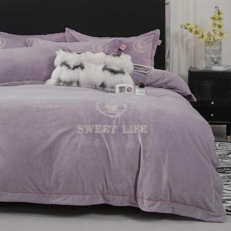 欧式高档婴儿绒四件套加厚牛奶绒冬款法兰绒毛冬季珊瑚绒加绒被套,淘宝优惠券,粉丝福利购,淘宝优惠卷