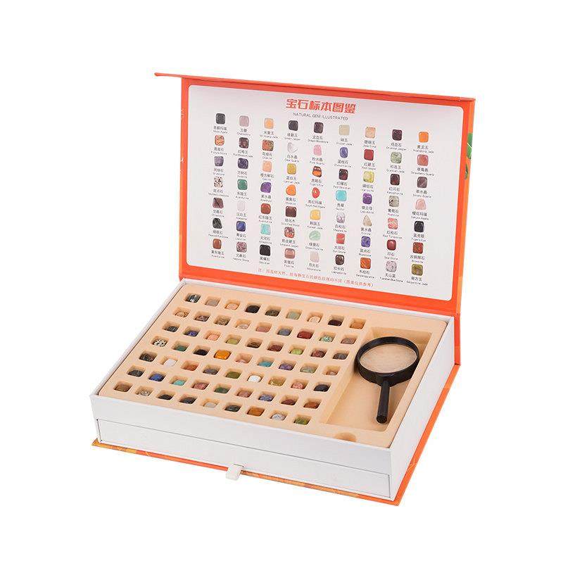 126种天然矿石原石标本摆件儿童水晶矿物宝石套装地质石头礼品盒,淘宝优惠券,粉丝福利购,淘宝优惠卷