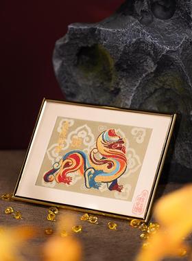 南京云锦博物馆招财貔貅非遗摆件自用送礼中式装饰摆台平安吉祥