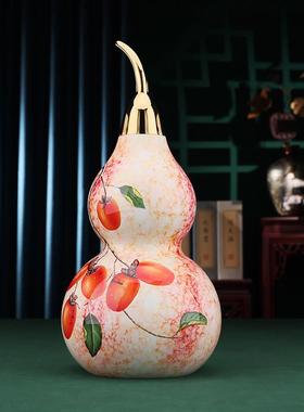 黄铜《事事如意葫芦》摆件中式家居客厅玄关办公室装饰品摆设礼品