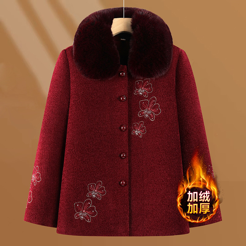 奶奶秋冬装外套女中老年人妈妈装加绒加厚老人衣服冬季老太太新款,淘宝优惠券,粉丝福利购,淘宝优惠卷