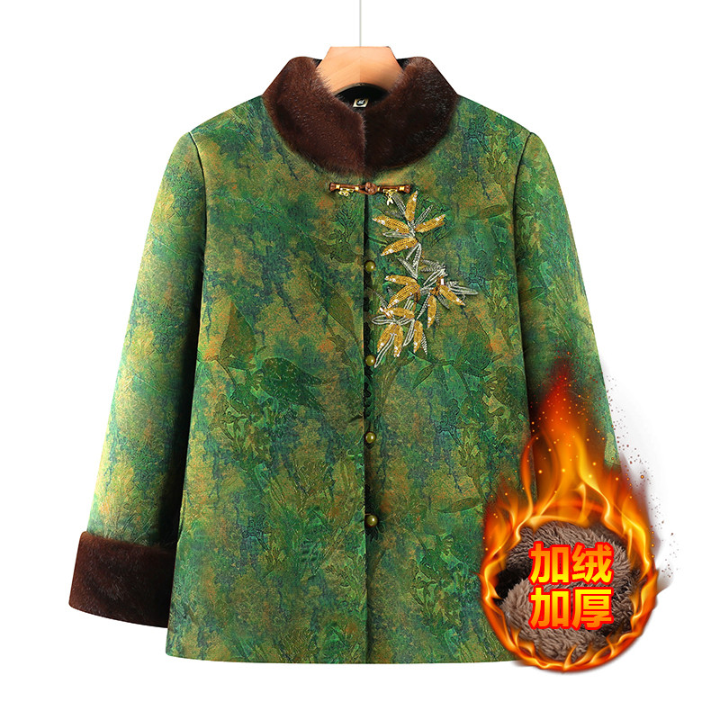 奶奶装冬装加绒加厚棉袄中老年妈妈新中式保暖外套老太太国风棉衣,淘宝优惠券,粉丝福利购,淘宝优惠卷