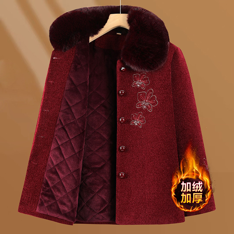 奶奶秋冬装外套女中老年人妈妈装加绒加厚老人衣服冬季老太太新款,淘宝优惠券,粉丝福利购,淘宝优惠卷