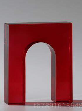 正品现代极简北轻奢样板欧间书柜晶酒柜电柜几视何方圆门形水装饰