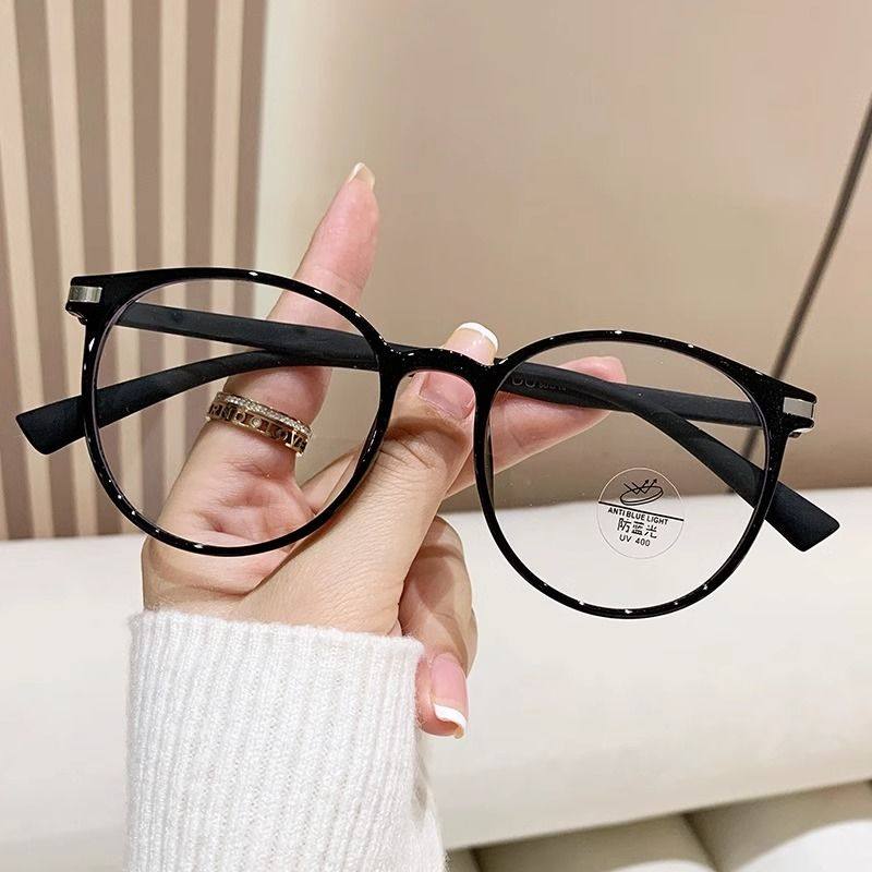 万新防蓝光近视镜片配时尚TR眼镜框女款冷茶色圆框镜架超轻眼镜K,淘宝优惠券,粉丝福利购,淘宝优惠卷