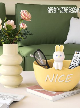 入户玄关钥匙收纳摆件兔子电视A柜鞋柜进门家居装饰品乔迁新居礼