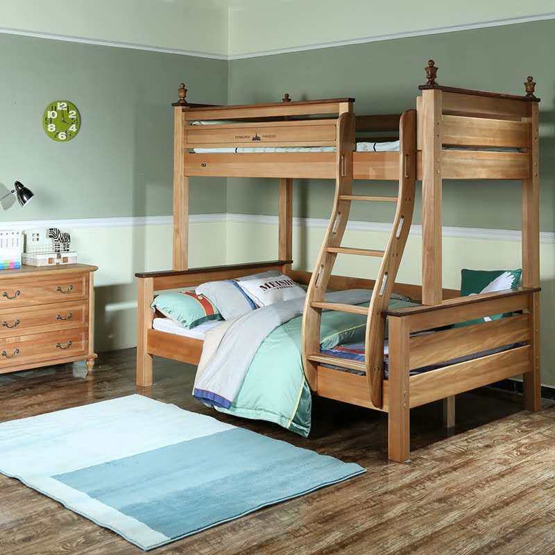 儿童床上下床爱丁堡红檀木双层床高低床木蜡油儿童子母上下铺床包,淘宝优惠券,粉丝福利购,淘宝优惠卷