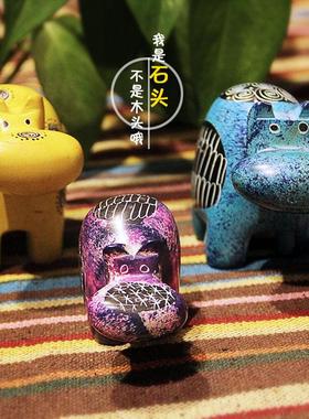 非洲手工艺品肯尼亚肥皂石动物河马装饰物品客厅装修小摆件摆设品