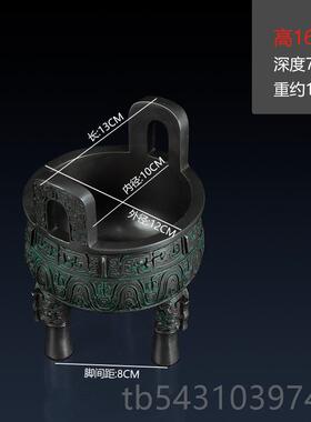 正品纯黄克鼎铜摆件办公室招财铜鼎客饰厅装品摆青铜器件家用铜鼎