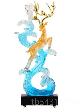 正品风生水竖高轻奢代摆件级鹿客起厅玄关电视酒柜现餐边开业乔迁