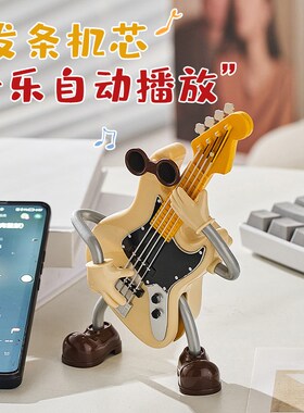 创意吉他大提琴八音盒儿童卧室书房装H饰摆件音乐盒男女孩生日礼