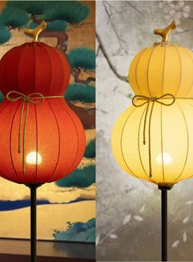 新年装饰发光灯笼葫芦落地摆件元旦场景氛围春节公司活动美陈布置