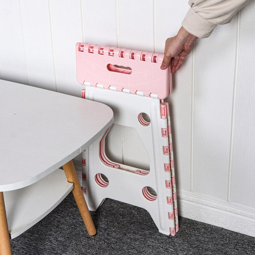 塑料加厚加高便携式折叠椅家用餐桌椅可叠放马扎凳高承重 - 图1