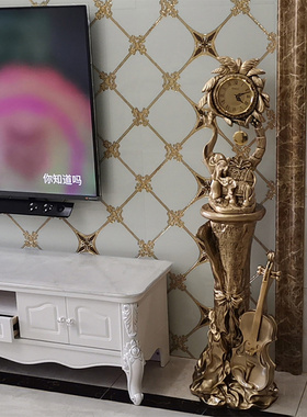 电视柜旁边摆件欧式落地装饰客厅招财玄关沙发进门大型轻奢两边象