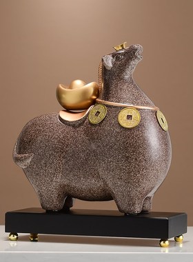 简约马上有钱软装装饰品 办公室桌面前台客厅电视柜创意摆件家用