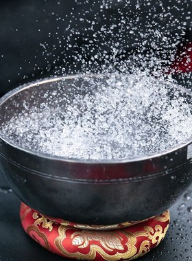 精选满月钵玄青色加厚颂钵尼泊尔手工瑜伽冥想铜钵超厚超长泛音佛