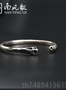 正品5南风歌《 创设计肋骨》原手镯 92纯银情侣 学生 男女