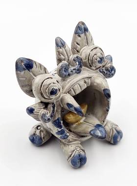 正品云南民族特色手工陶瓷工艺品纳瓦猫摆福件招财送友朋礼物