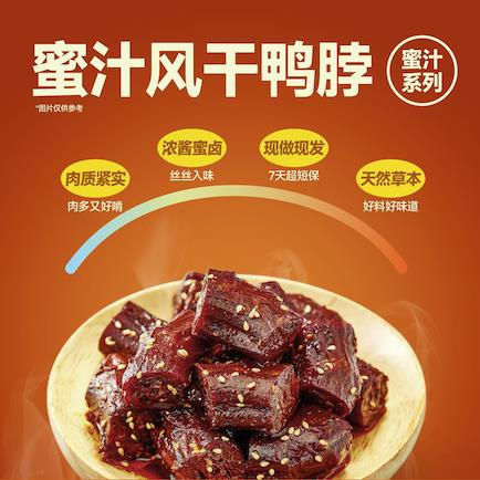【麻爪爪锁鲜装】蜜汁鸭脖肉类卤味零食重庆特产网红熟食风干手撕 - 图1