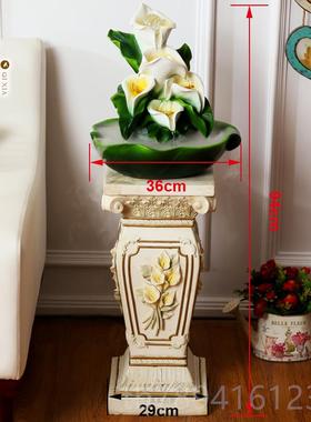 高档欧式地创流水喷泉客厅电视加湿意器柜摆件大型落家居乔迁新居