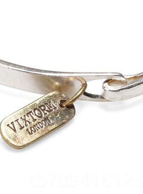 高档VIXTOMf?Lafi纯手工镯子 990 足银手镯 原创简约设计中R性百