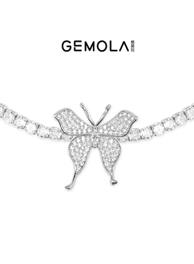 GEMOLA格莫拉 叛逆千金风甜酷原创设计丛林仙踪蝴蝶系列项链耳夹