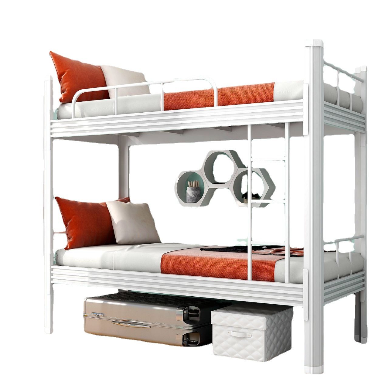 上下铺双层床公寓铁艺员工宿舍钢架铁架床工地高低床寝室铁床双人,淘宝优惠券,粉丝福利购,淘宝优惠卷