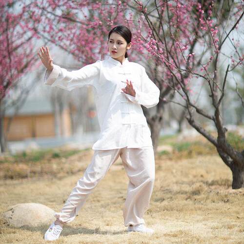 高档2武019新款春秋太极服术拳演表套装男女太极服装中式 - 图0