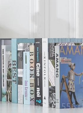 正品现代饰简约假书仿真书摆件道具柜模客型样板房厅摆设办公室酒