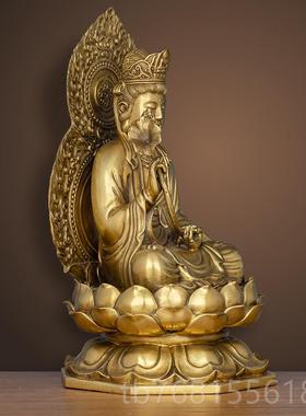 正品福佑佛具像黄佛铜普贤菩萨佛生肖属龙蛇本命佛摆家居佛堂礼供