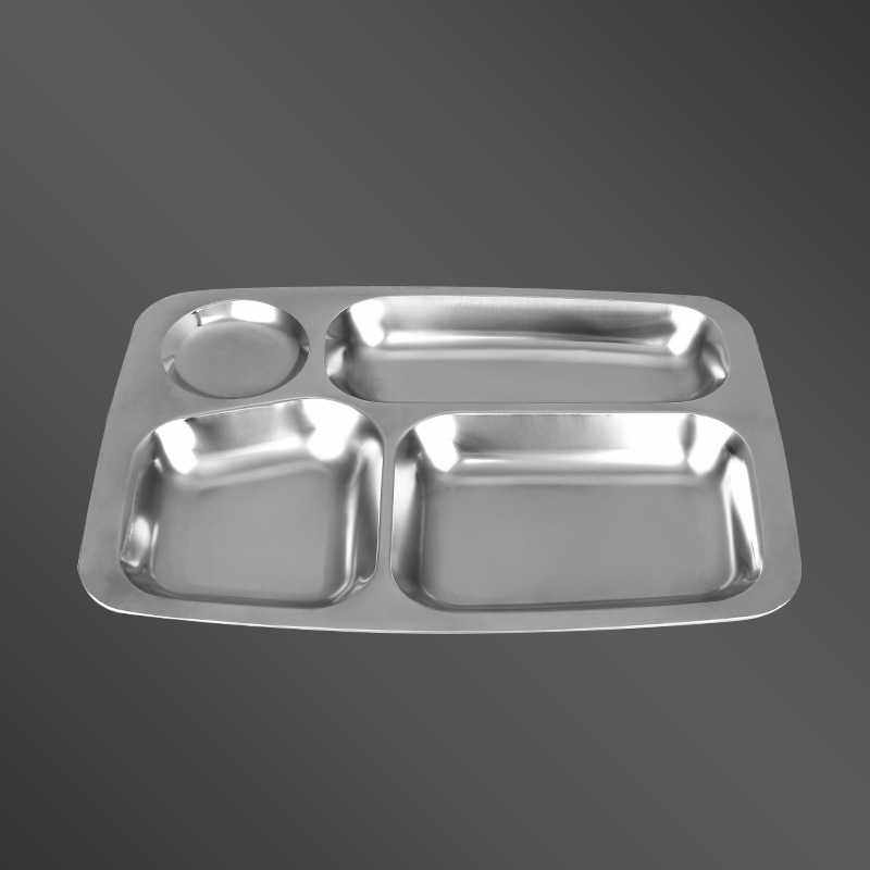 三格四格不锈钢餐盒食堂分格饭盒保鲜盒加深加厚带盖不锈钢快餐盘,淘宝优惠券,粉丝福利购,淘宝优惠卷