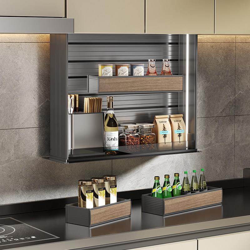 智能电动吊柜升降拉篮下拉式声控/触控触摸语音下降全铝调味篮,淘宝优惠券,粉丝福利购,淘宝优惠卷