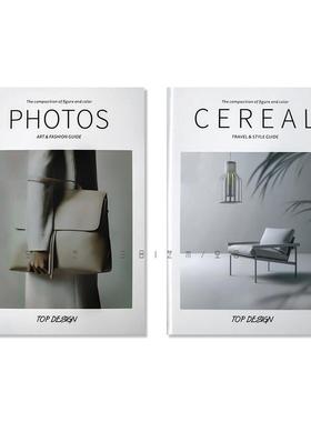 空合现代极简酒店仿真书装饰书样板间售楼处客厅书房英文杂志摆件