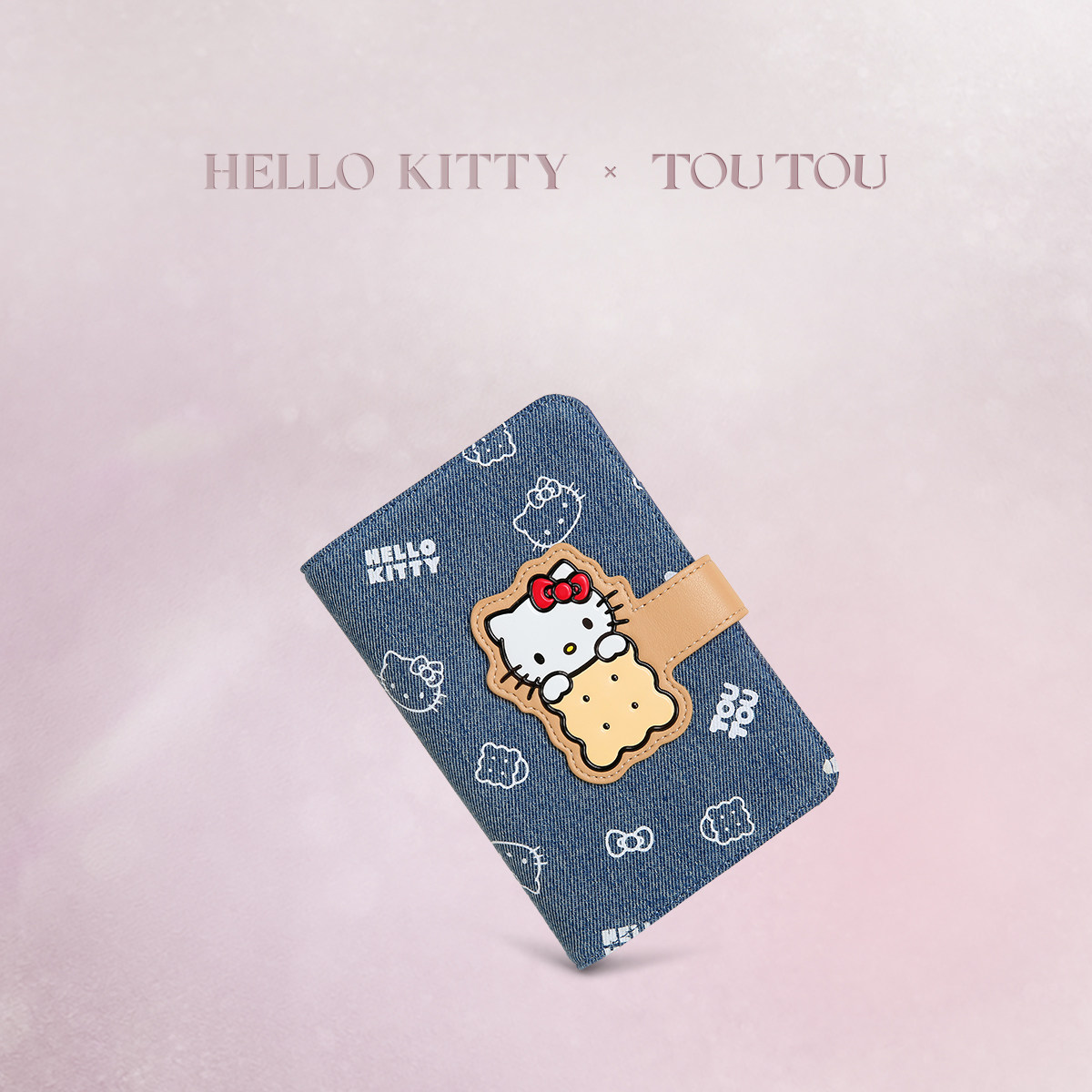 TOUTOUHelloKitty联名护照夹凯蒂猫牛仔布钱包卡包女孩儿生日礼物,淘宝优惠券,粉丝福利购,淘宝优惠卷