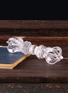 禅悦佛艺古法琉璃五股金刚杵降魔杵家居供奉工艺用品佛像摆件免邮